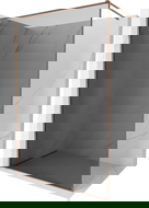 Mexen Kioto-XF статична преграда за душ тип Walk-in с рамка 90 x 202 cm, графит 10 mm, розово злато - 800-090-104-60-40-X