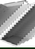 Mexen Kioto-XF фиксирана стена за душ Walk-in с рамка 130 x 202 см, графит 10 мм, четкано оръжейно сиво - 800-130-104-66-40-X