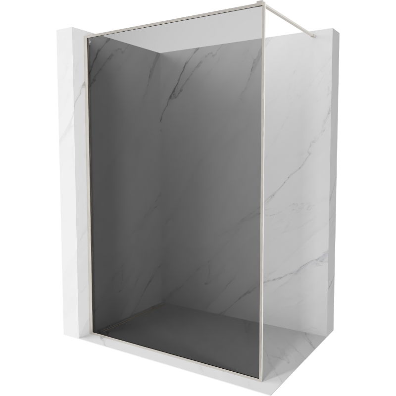 Mexen Kioto-XF Душ стена Walk-in с рамка 80 x 202 см, графит 10 мм, четкан никел - 800-080-104-97-40-X
