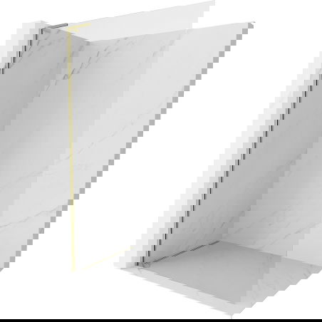 Mexen Kioto-X L Стена за душ Walk-in 60 x 200 cm, прозрачна 10 mm, златен - 800-060-107-50-00-X