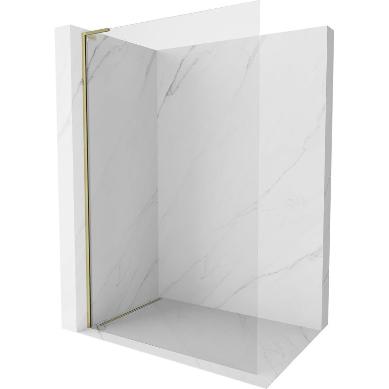 Mexen Kioto-X L душ преграда Walk-in 80 x 200 см, прозрачен 10 мм, златен - 800-080-107-50-00-X