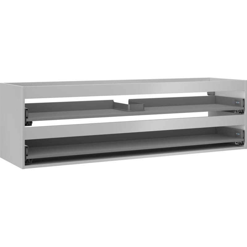 Корпус на шкафче за мивка Mexen Box-A 160 см, 2 чекмеджета, сив мат - 91AX0-1600-470-2-62