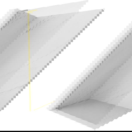 Mexen Kioto-X L стена за душ Walk-in 110 x 200 см, прозрачна 10 мм, златна матова - 800-110-107-55-00-X