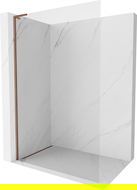 Mexen Kioto-X L стена за душ Walk-in 120 x 200 см, прозрачно 10 мм, розово злато - 800-120-107-60-00-X