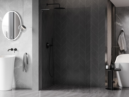 Mexen Kioto-X L душ преграда Walk-in 80 x 200 cm, прозрачно 10 mm, gun metal - 800-080-107-95-00-X