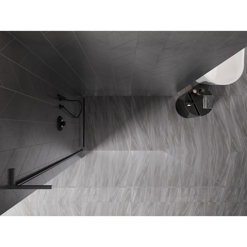 Mexen Kioto-X L душ преграда Walk-in 80 x 200 cm, прозрачен 10 mm, оръжеен метал