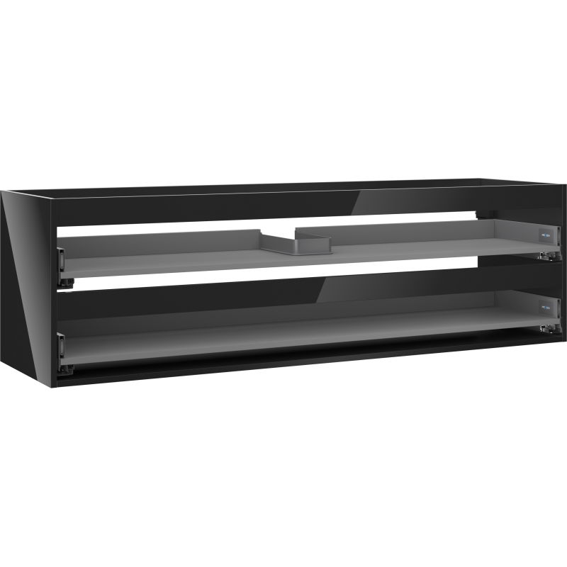 Корпус шкафче за мивка Mexen Box-A 160 cm, 2 чекмеджета, черен гланц - 91AX0-1600-470-2-70