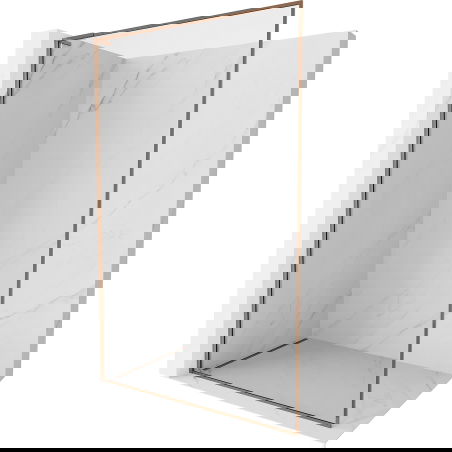 Mexen Kioto-XF L душ параван с рамка 60 x 202 cm, прозрачен 10 mm, розово злато - 800-060-174-60-00-XF