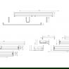 Корпус за умивалник Mexen Box-A 140 см, 2 чекмеджета, дъб - 91AX0-1400-470-2-81