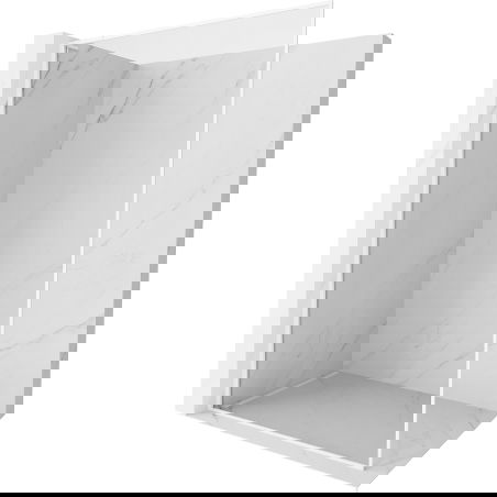 Mexen Kioto-F L стенна преграда Walk-in с рамка 60 x 202 см, прозрачна 8 мм, бяла - 800-060-174-20-00