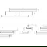 Mexen Box-A корпус за шкаф под мивка 160 см, 2 чекмеджета, дъб - 91AX0-1600-470-2-81