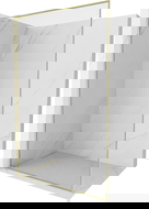 Mexen Kioto-F L стенна преграда за душ Walk-in с рамка 85 x 202 см, прозрачна 8 мм, злато матово - 800-085-174-55-00