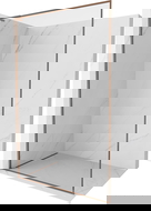 Mexen Kioto-F L душ кабина със стена Walk-in с рамка 75 x 202 см, прозрачна 8 мм, розово злато - 800-075-174-60-00