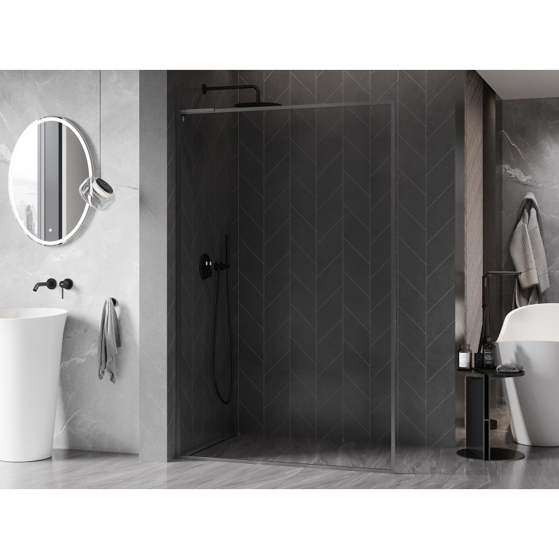 Mexen Kioto-F L стенна преграда за душ Walk-in с рамка 100 x 202 см, прозрачно 8 мм,