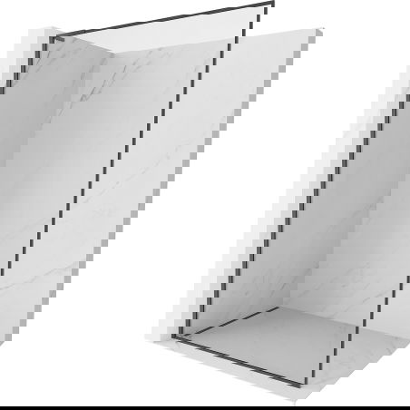 Mexen Kioto-F L Стенна душ кабина Walk-in с рамка 110 x 202 cm, прозрачна 8 mm, полирано сиво - 800-110-174-66-00