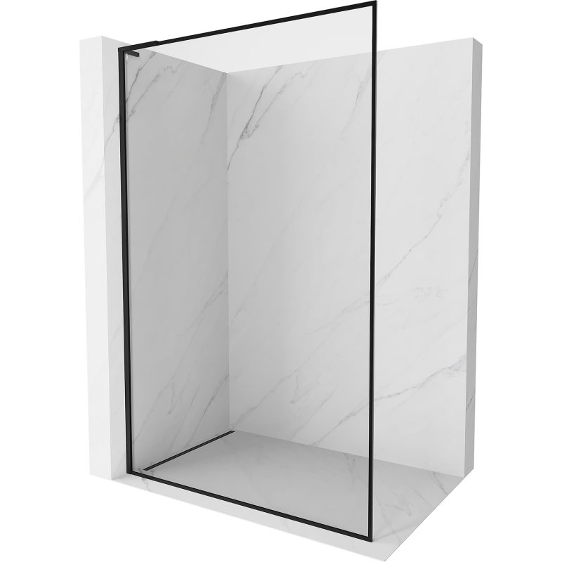 Mexen Kioto-F L Стенна преграда за душ Walk-in с рамка 100 x 202 см, прозрачна 8 мм, черна - 800-100-174-70-00