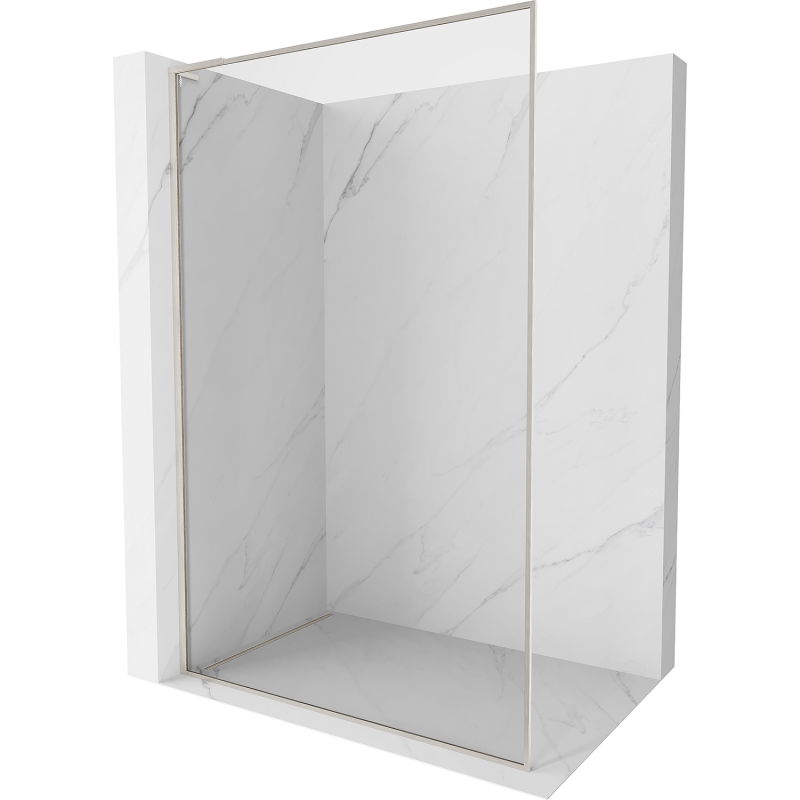 Mexen Kioto-F L Стенна душ кабина Walk-in с рамка 85 x 202 cm, прозрачна 8 mm, четкан никел - 800-085-174-97-00