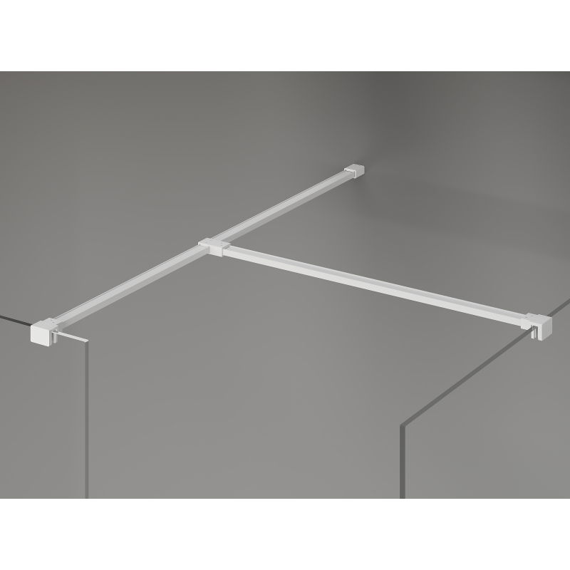 Mexen Kioto-X Преградна стена за душ Walk-in 120 x 90 см, прозрачна 10 мм, бяла - 800-120-202-20-00-090-X