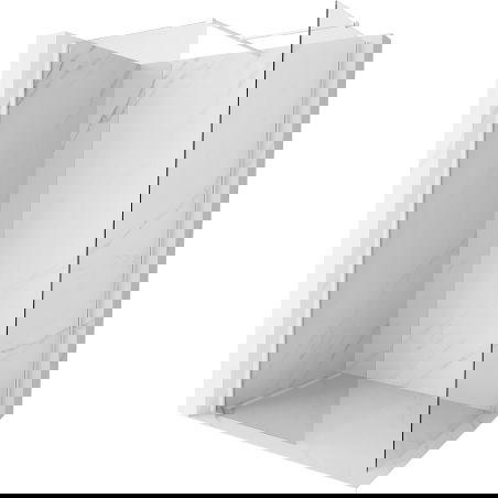 Mexen Kioto-X Душ-корпус Walk-in 140 x 100 cm, прозрачен 10 мм, бял - 800-140-202-20-00-100-X