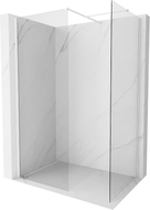Mexen Kioto-X душ преграда Walk-in 130 x 110 см, прозрачен 10 мм, бял - 800-130-202-20-00-110-X