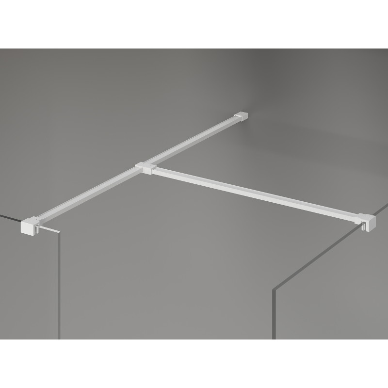 Mexen Kioto-X душ преграда Walk-in 130 x 110 см, прозрачен 10 мм, бял - 800-130-202-20-00-110-X
