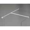 Mexen Kioto-X душ преграда Walk-in 130 x 110 см, прозрачен 10 мм, бял - 800-130-202-20-00-110-X