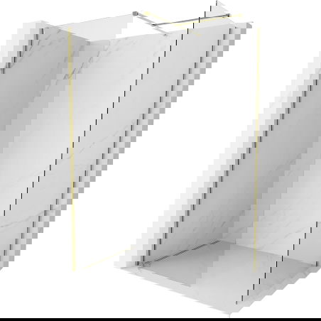 Mexen Kioto-X душ-преграда Walk-in 140 x 70 cm, прозрачна 10 mm, златна - 800-140-202-50-00-070-X