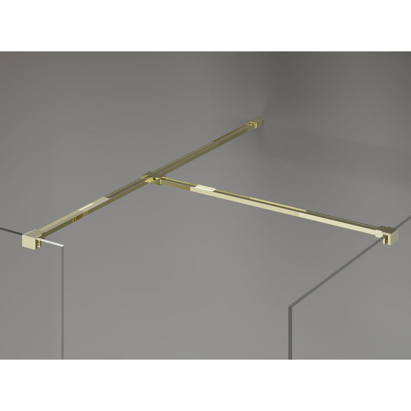 Mexen Kioto-X стена за душ Walk-in 160 x 70 cm, прозрачна 10 mm, златна - 800-160-202-50-00-070-X