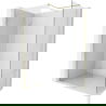 Mexen Kioto-X панел за душ Walk-in 110 x 100 cm, прозрачно 10 mm, златно четкан - 800-110-202-55-00-100-X
