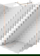 Mexen Kioto-X стъклена стена за душ Walk-in 100 x 70 см, прозрачна 10 мм, матирана мед - 800-100-202-65-00-070-X