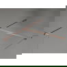 Mexen Kioto-X стена за душ Walk-in 100 x 80 cm, прозрачна 10 mm, четкана мед - 800-100-202-65-00-080-X