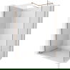 Mexen Kioto-X Душ преграда Walk-in 130 x 110 cm, прозрачно 10 mm, четкан мед - 800-130-202-65-00-110-X