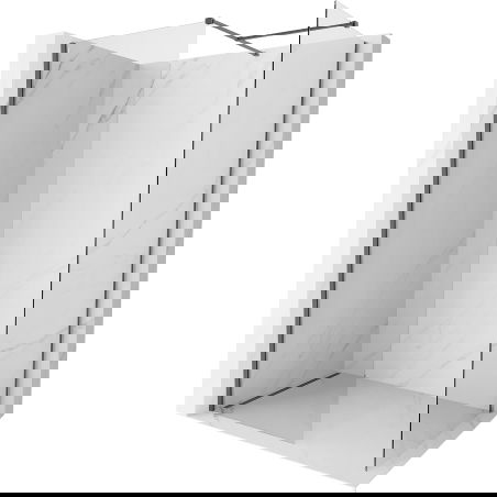 Mexen Kioto-X Душ екран Walk-in 120 x 80 см, прозрачен 10 мм, в сиво оребрен - 800-120-202-66-00-080-X