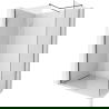Mexen Kioto-X стъклена душ стена Walk-in 140 x 80 cm, прозрачно 10 mm, сив матиран - 800-140-202-66-00-080-X
