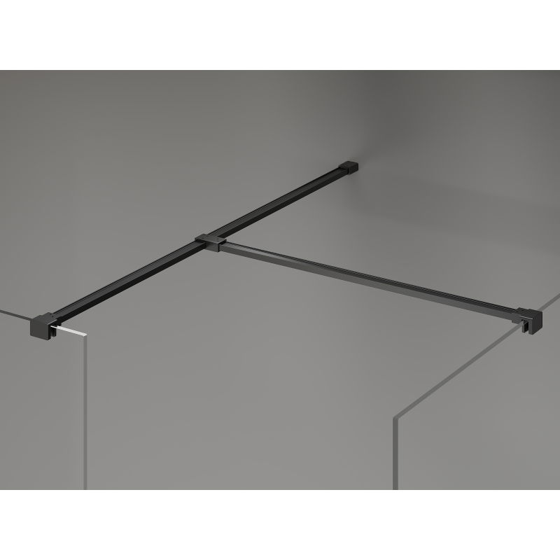 Mexen Kioto-X стена за душ тип Walk-in 150 x 80 cm, прозрачна 10 mm, черна - 800-150-202-70-00-080-X