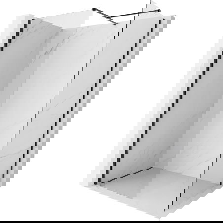 Mexen Kioto-X душ стена Walk-in 120 x 90 cm, прозрачна 10 mm, черна - 800-120-202-70-00-090-X