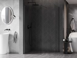 Стенна преграда за душ Mexen Kioto-X Walk-in 120 x 100 см, прозрачно 10 мм, gun metal - 800-120-202-95-00-100-X
