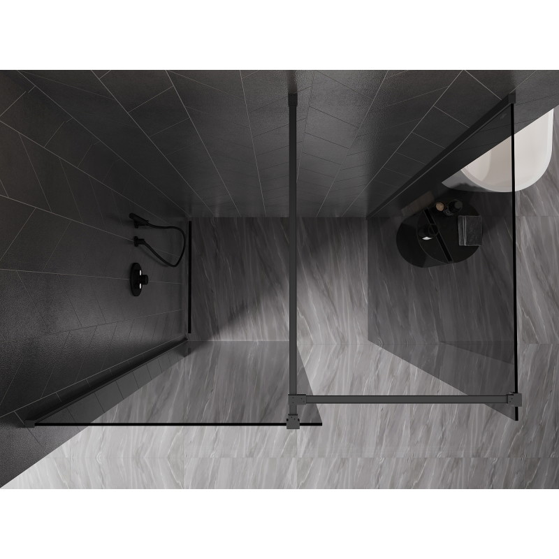 Mexen Kioto-X душ стена Walk-in 140 x 120 см, прозрачно 10 мм, gun metal - 800-140-202-95-00-120-X