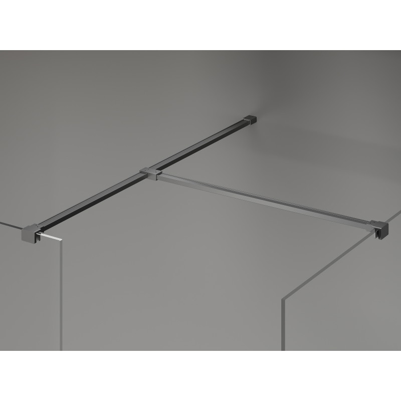 Mexen Kioto-X душ стена Walk-in 140 x 120 см, прозрачно 10 мм, gun metal - 800-140-202-95-00-120-X