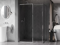 Mexen Kioto-XF душ-преграда Walk-in с рамка 110 x 80 см, прозрачно 10 мм, хром - 800-110-202-04-00-080-XF