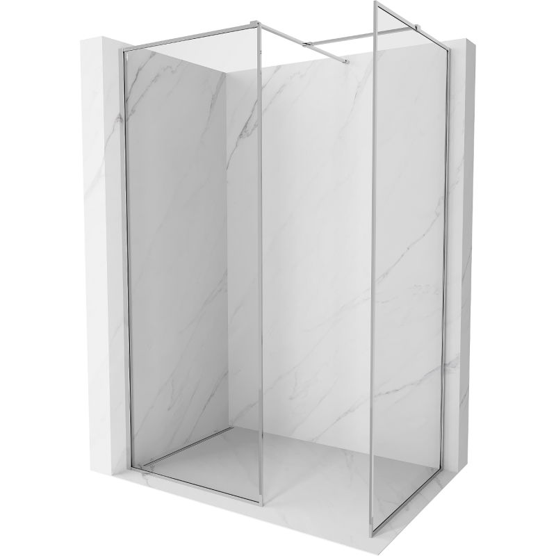 Mexen Kioto-XF душ преграда Walk-in с рамка 140 x 80 см, прозрачна 10 мм, хром - 800-140-202-04-00-080-XF