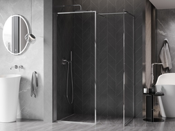 Mexen Kioto-XF душ преграда Walk-in с рамка 140 x 90 см, прозрачно 10 мм, хром - 800-140-202-04-00-090-XF