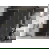 Mexen Kioto-XF душ-корпус Walk-in с рамка 140 x 100 cm, прозрачен 10 mm, златна - 800-140-202-04-50-100-XF