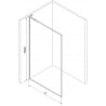 Mexen Киото-F L панел за душ Walk-in с рамка 95 x 202 см, прозрачен 8 мм, бял - 800-095-174-20-00
