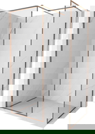 Mexen Kioto-XF душ параван с рамка 130 x 110 см, прозрачен 10 мм, розово злато - 800-130-202-04-60-110-XF