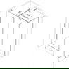 Mexen Kioto-XF душ кабина Walk-in с рамка 120 x 100 cm, прозрачно 10 mm, черна - 800-120-202-04-70-100-XF