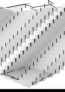 Mexen Kioto-XF душекран с рамка 130 x 120 см, прозрачен 10 мм, черен - 800-130-202-04-70-120-XF