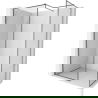 Mexen Киото-XF стена за душ Walk-in с рамка 110 x 100 cm, прозрачна 10 mm, gun metal - 800-110-202-04-95-100-XF