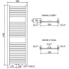 Mexen Hades радиатор за баня 1200 x 400 mm, 373 W, златен - W104-1200-400-00-50