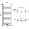 Mexen Mars радиатор за баня 900 x 400 mm, 244 W, златен - W110-0900-400-00-50